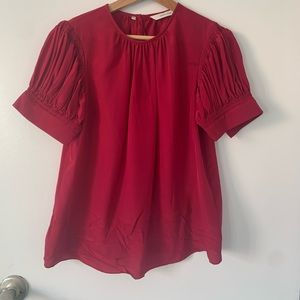 Fuchsia silk top from Rebecca Taylor